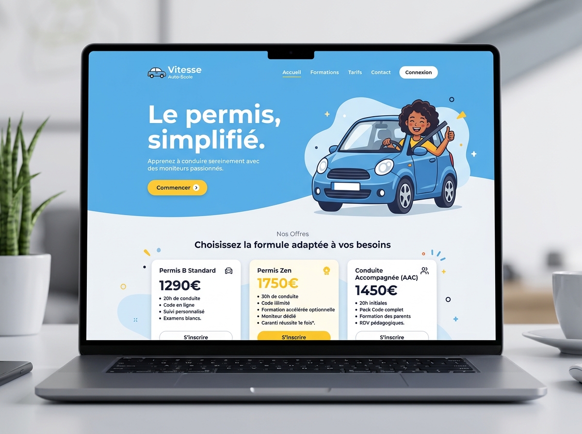 Modèle de site auto-école