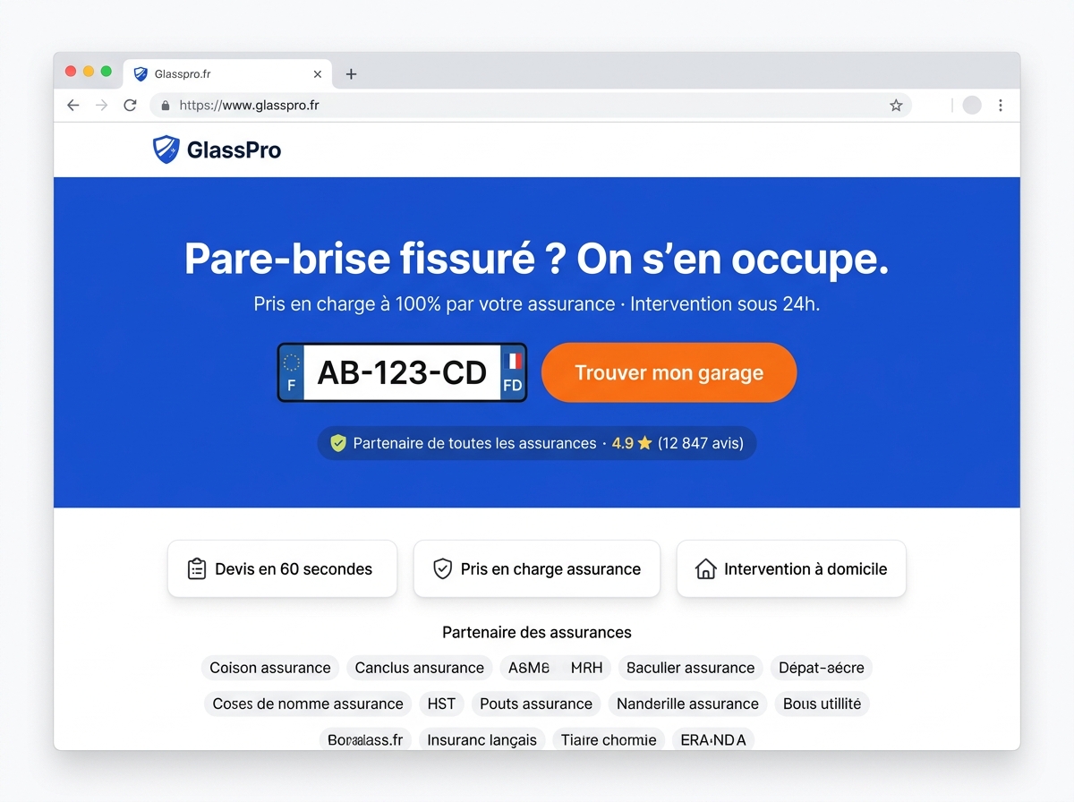 Modèle de site réparation et remplacement pare-brise